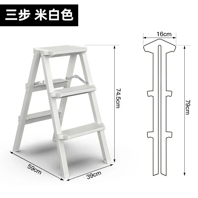 Multifunctional High Stools Kitchen Thickened Aluminum Ladder Chair