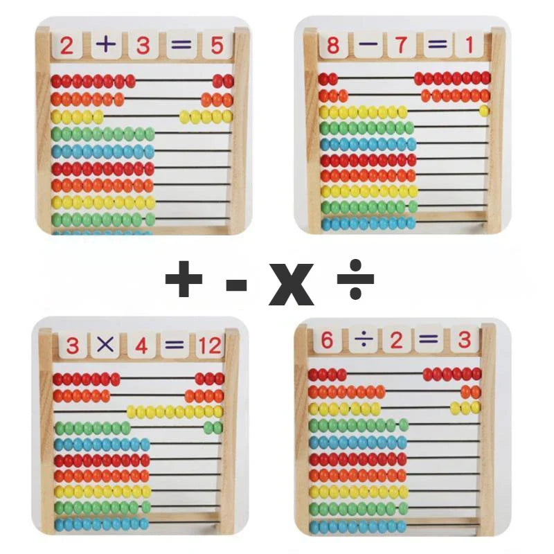 Classic Wooden Educational Counting Toy 100 Beads Preschool