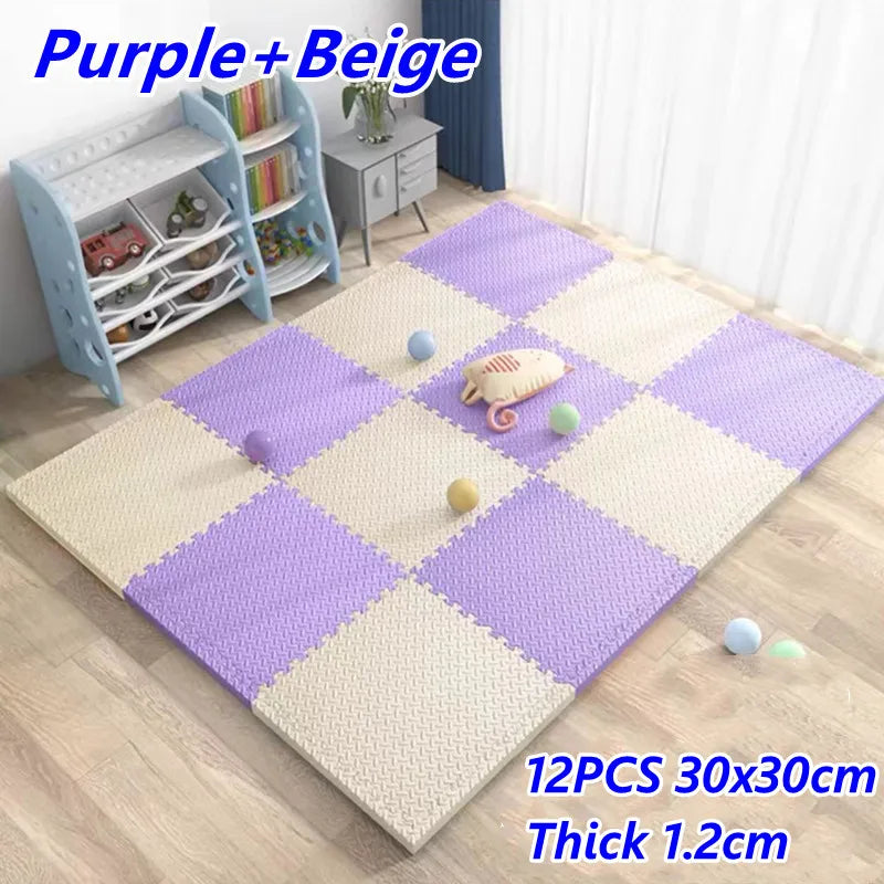 Baby Game Mat 12PCS Puzzle Mat Thick 1.2cm
