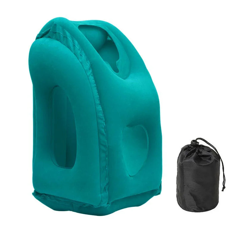 New Pattern Inflatable Travel Pillow Portable Chin Support