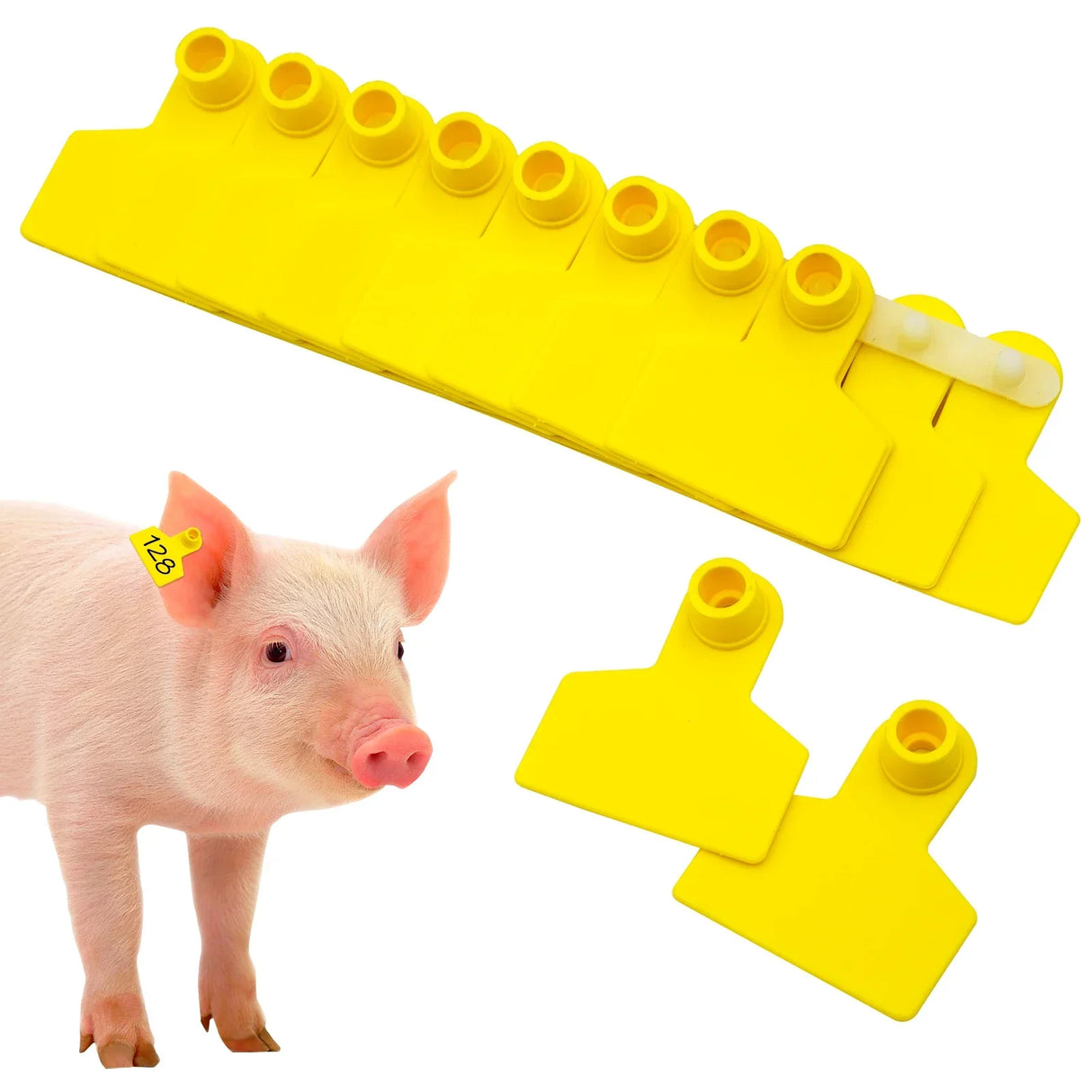 100 Sets Livestock Cow Pig Ear Tag Cards