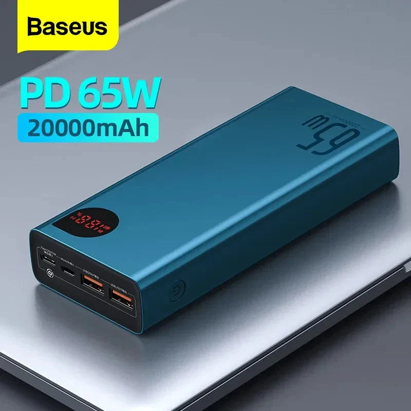 Baseus 65W Power Bank 20000mAh Portable Charging Powerbank