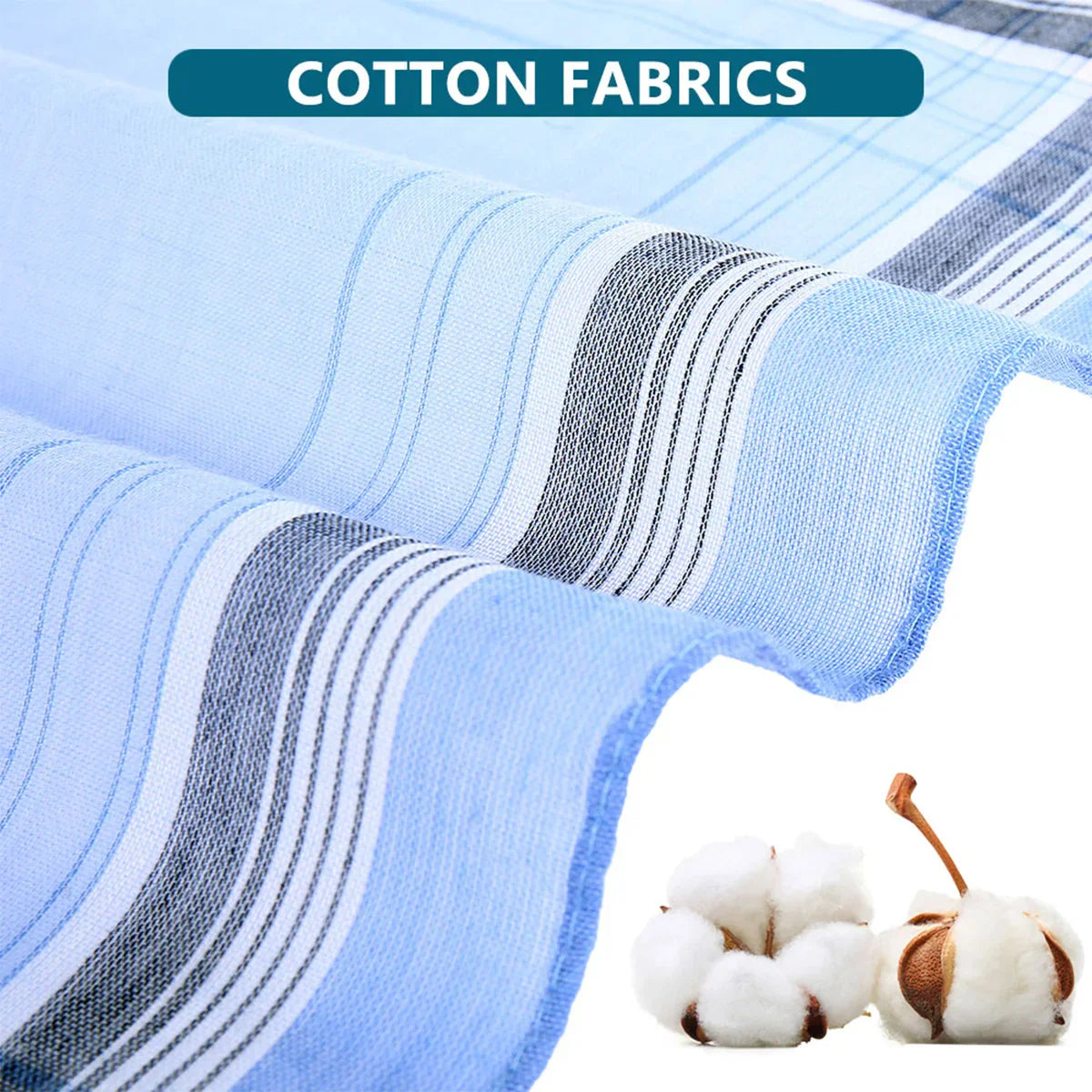 12Pcs 38*38cm Square Plaid Stripe Handkerchiefs Men Classic