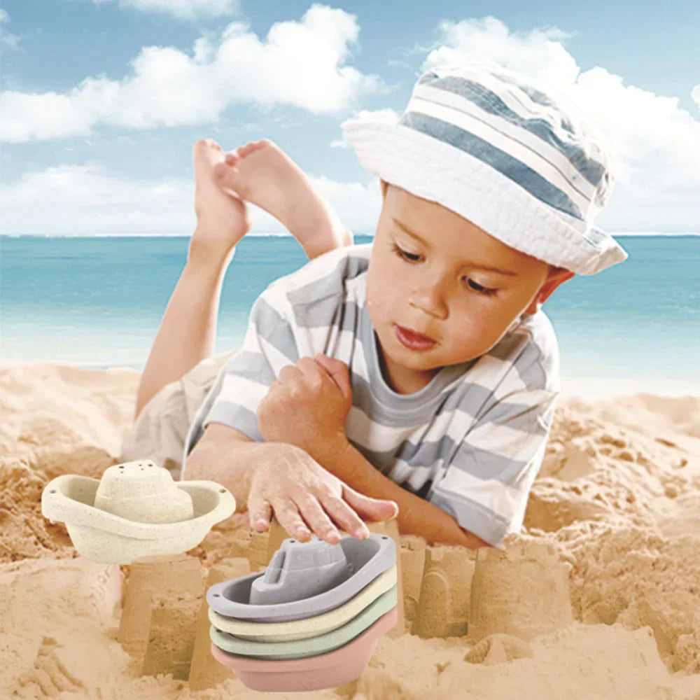 Baby Bath Toys Stacking Boat Toy Colorful Floating