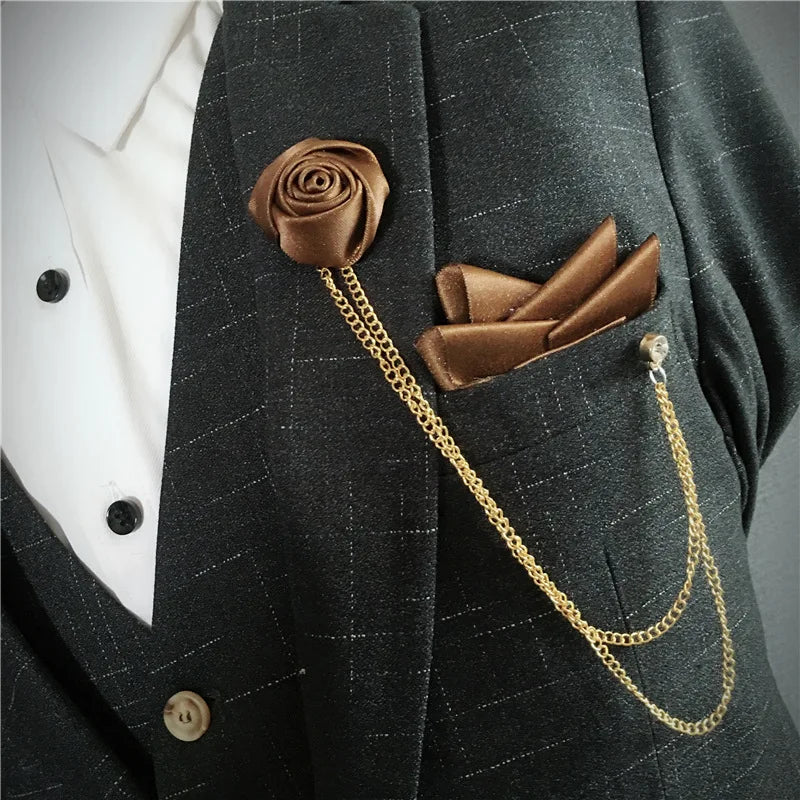 Men's Bow Tie Corsage Pocket Towel Sets British