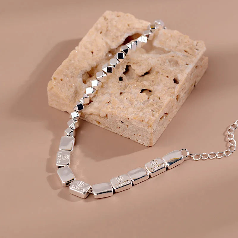 100% Solid 925 Sterling Silver Hiphop Thick Square