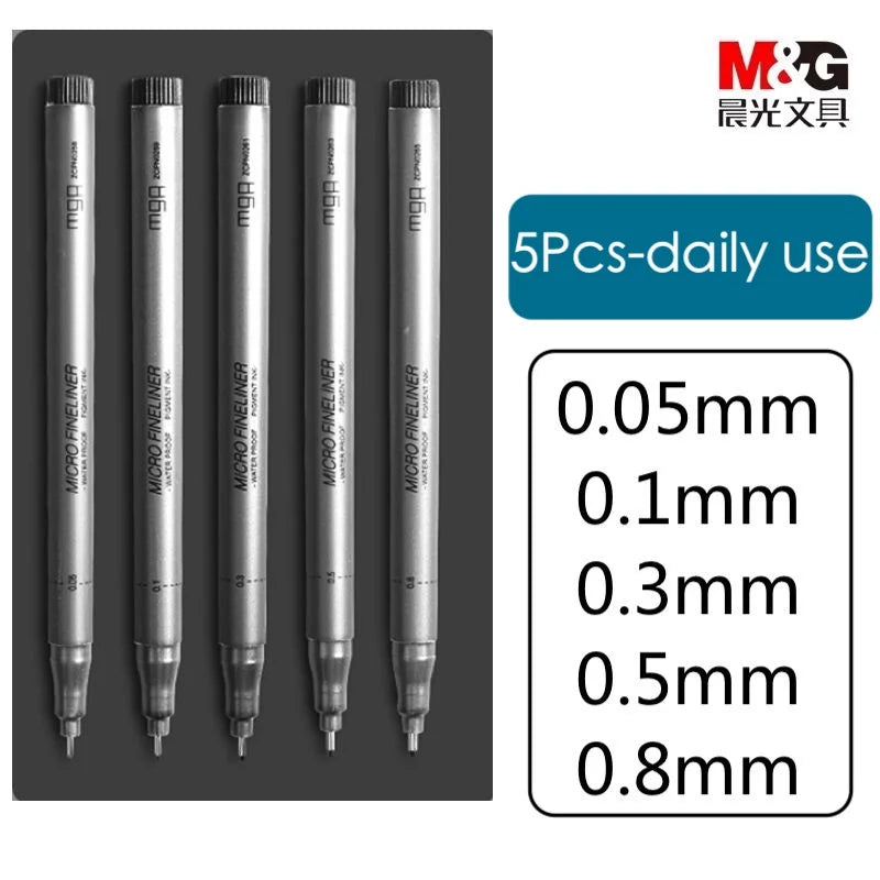 M&G PigmentLiner Needle tip pen Stabilo 0.2/0.3 sketch