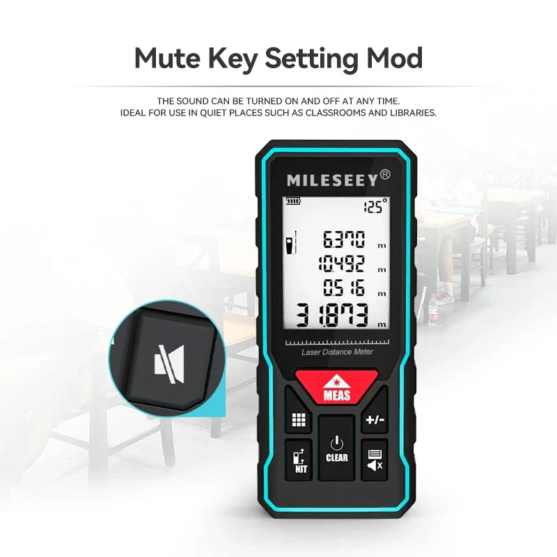 MILESEEY X6 Laser tape measure 40M 60M 80M