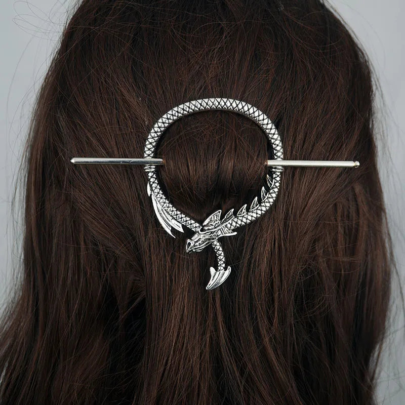 Witch Bat Hairstick Black Gothic Barrette Pagan Vampire