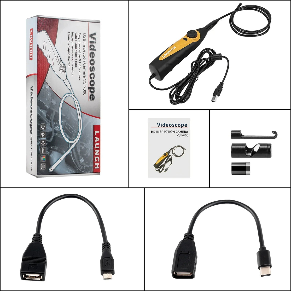 Launch VSP-600 Borescope Inspection Camera IP67 Waterproof VSP600