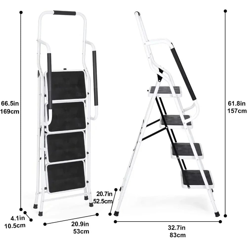 MOYU 4 Step Ladder Portable Folding Step Stool