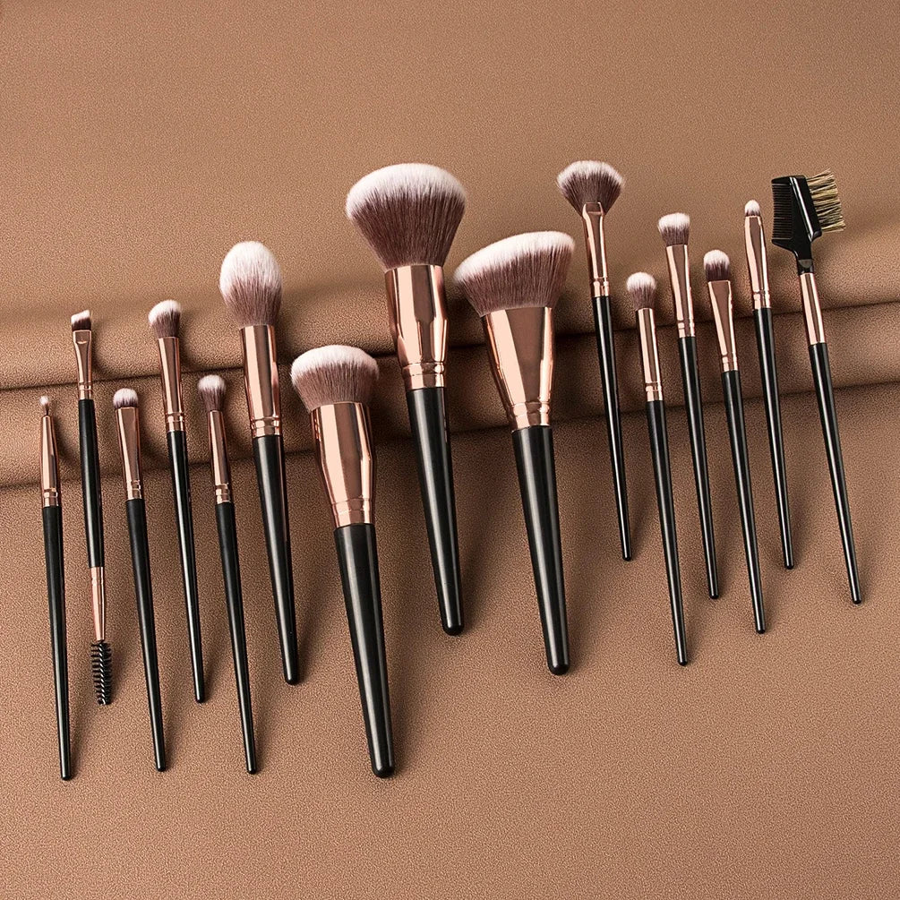 Private Label 15pcs Makeup Brushes Set Custom Bulk