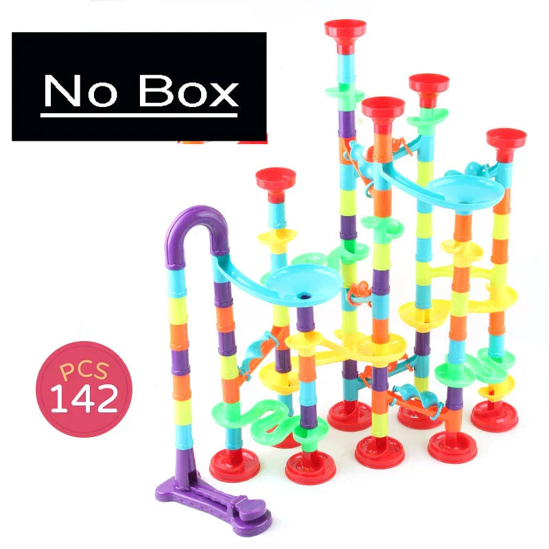 76/142pc Marble Run Race Track Building Blocks Kids
