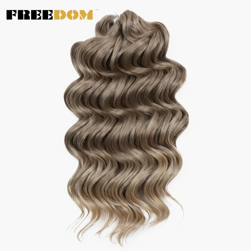 FREEDOM Deep Wavy Twist Crochet Hair 16 Inch
