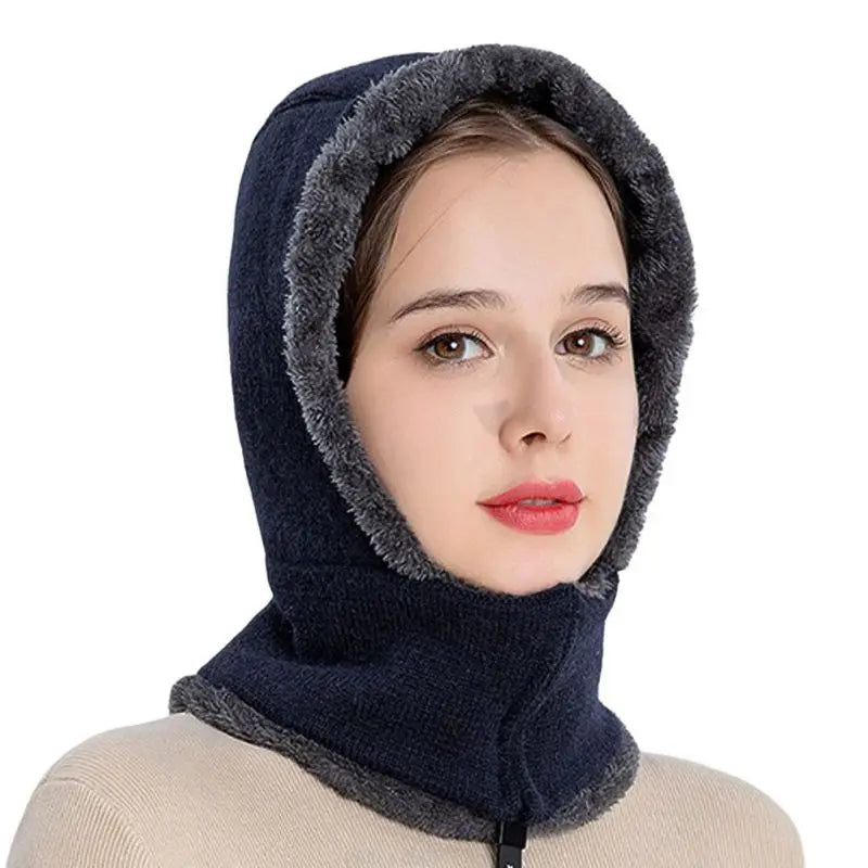 New Winter Women 3in1 Knitted Ski Hat with