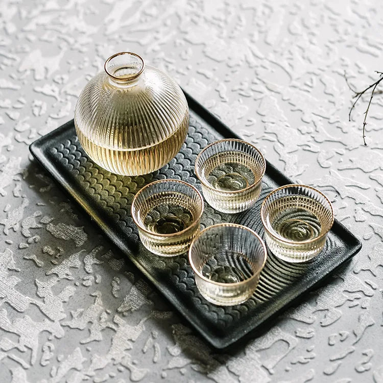 Burning for Wine Glass Set Sake Drinks Bar