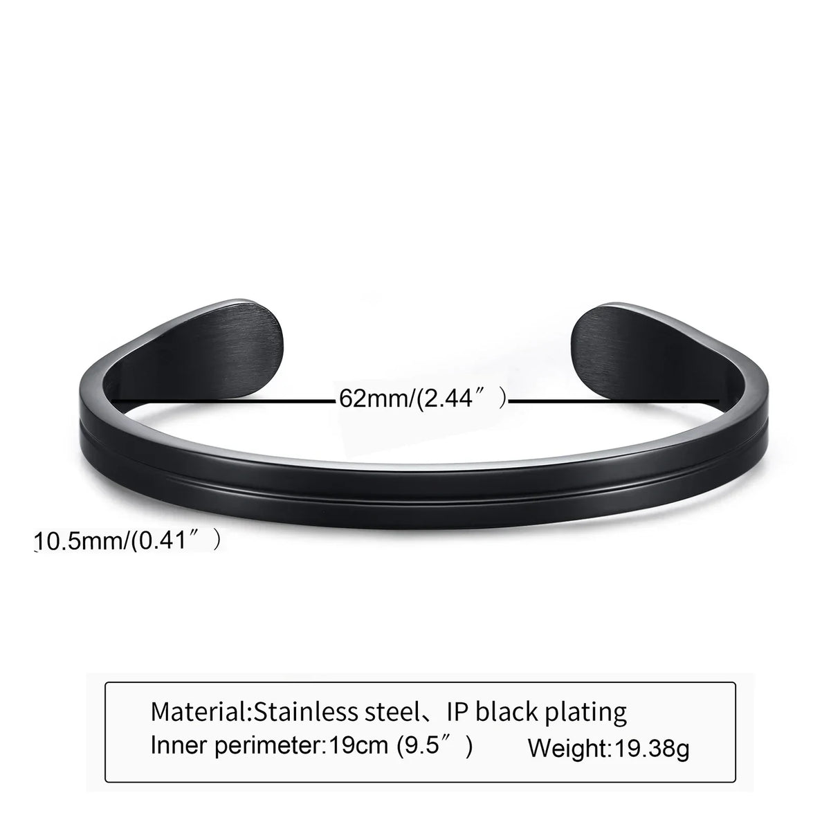 Men's Thin Bracelet,Stainless Steel Cuff Bangle Bracelet, Thin