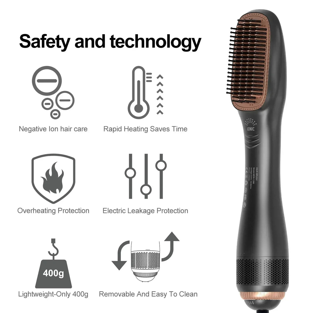 Hair Dryer Brush 3 in 1 Hot-Air Brushes