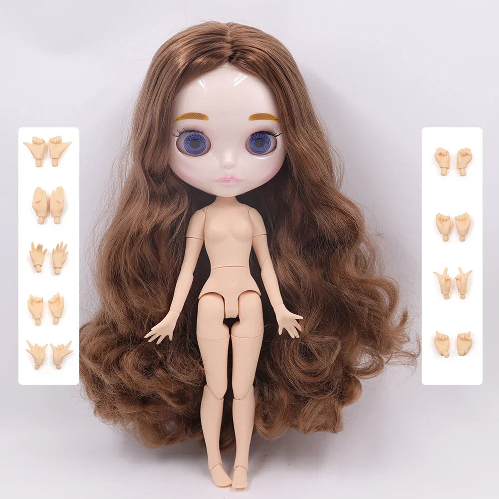 ICY DBS Blyth Doll 1/6 Joint Body 30CM BJD toys Natural shiny face with extra hands AB DIY Fashion Dolls girl gift