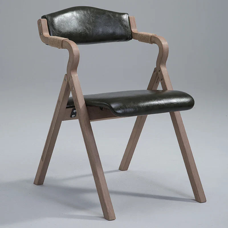 Wood Folding Dining Chair Vanity Salon Outdoor Camping