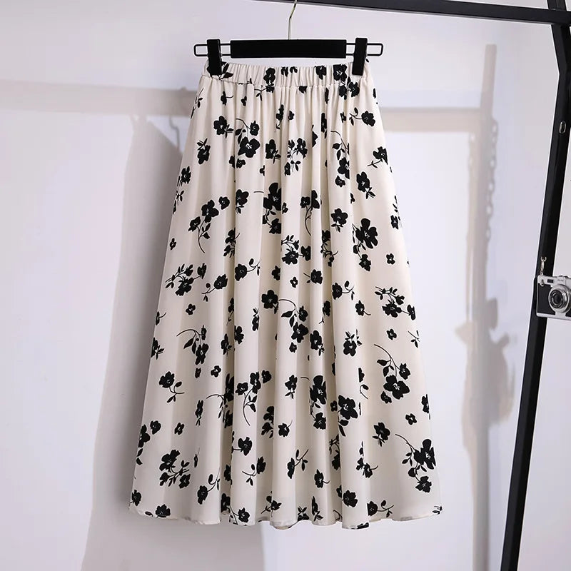 175Kg Plus Size Womens Summer Loose Floral Chiffon