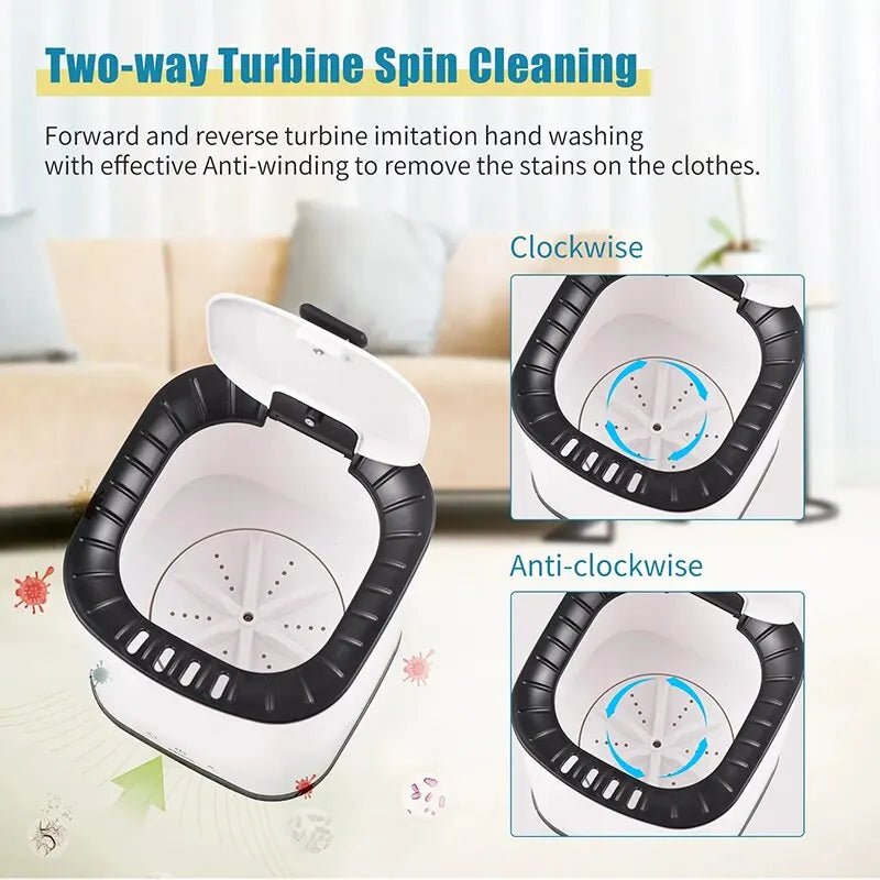 Portable Washing Machine for Underpants Underwear Sock 2L