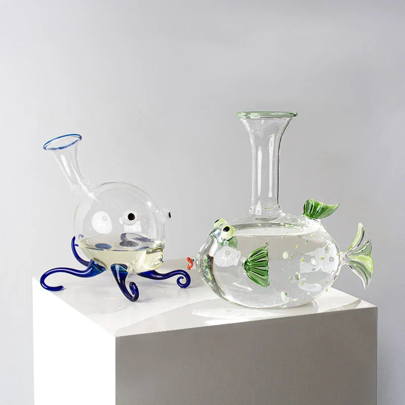 Glass Wine Decanter Handmade Creative Octopus Wine Decanter