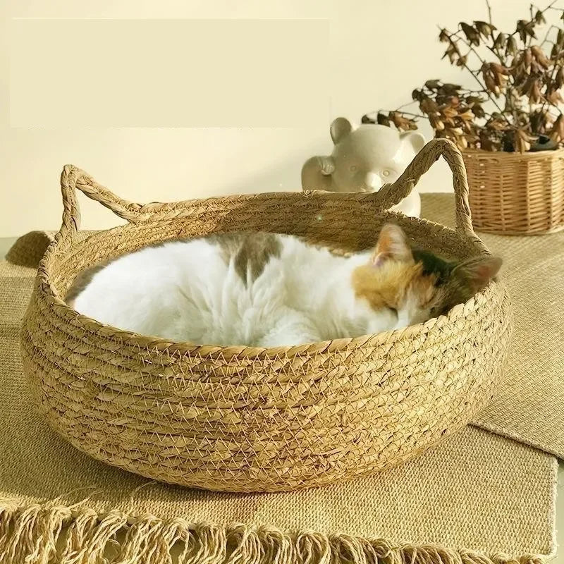 Four Seasons Universal Pure Handmade Vine Woven Cat