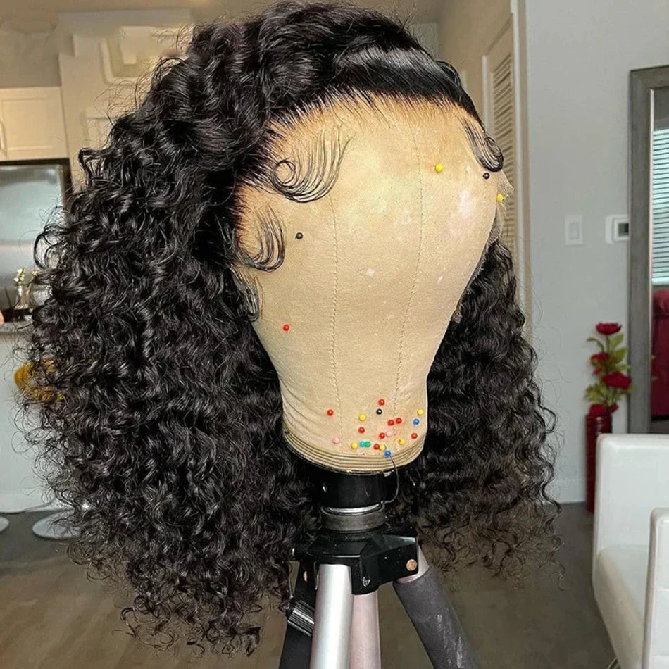 13x4 Deep Wave Lace Front Bob Wig 180