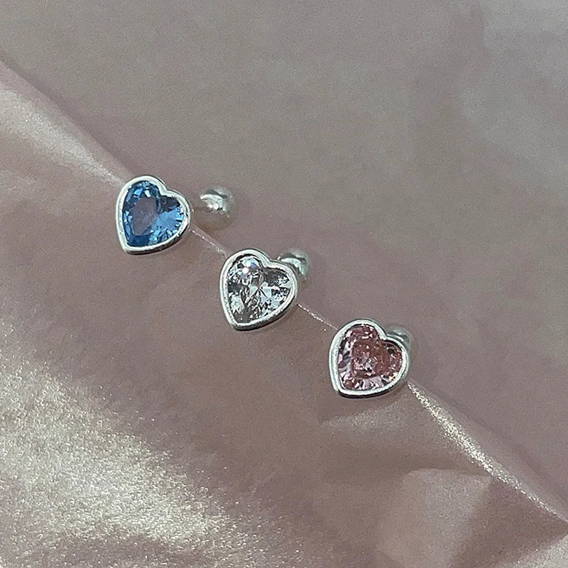 Tragus Helix Piercing Heart Earrings for Women Simple