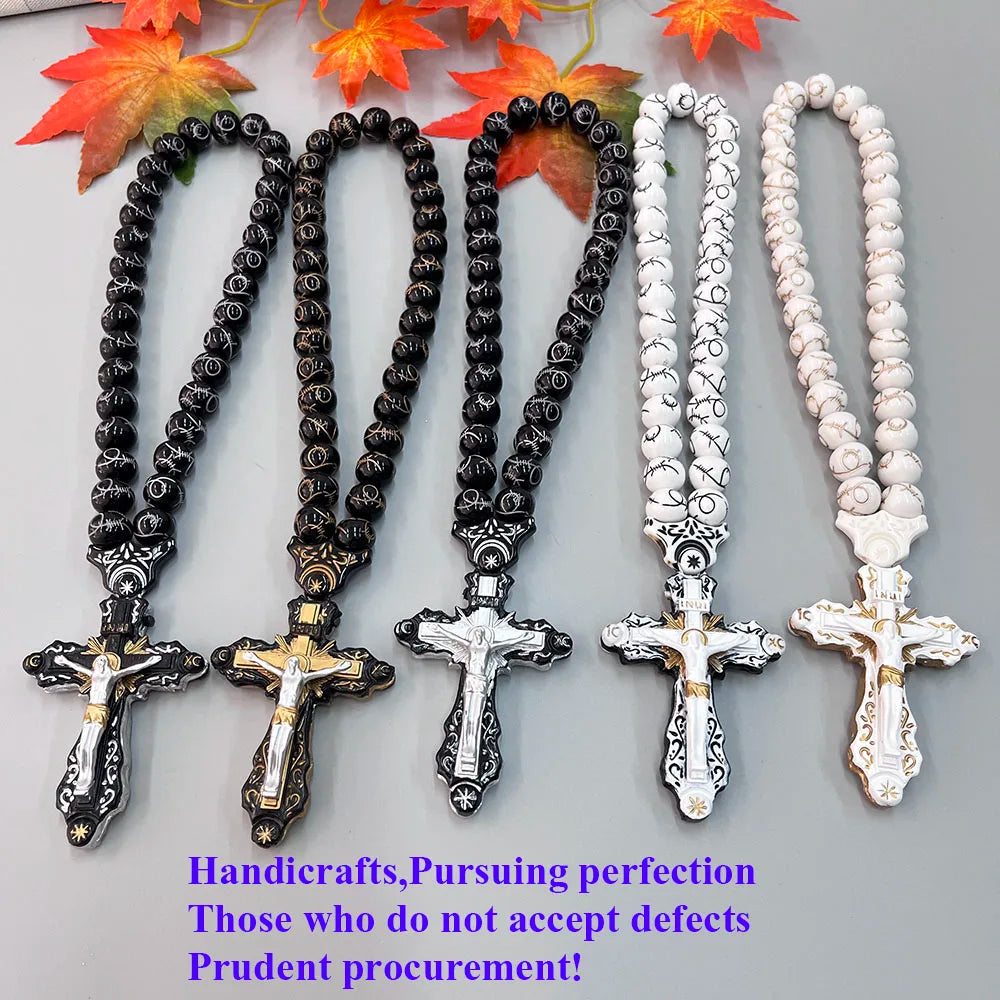 GS111 Cross Holy Image Resin Paintings Fine Beads