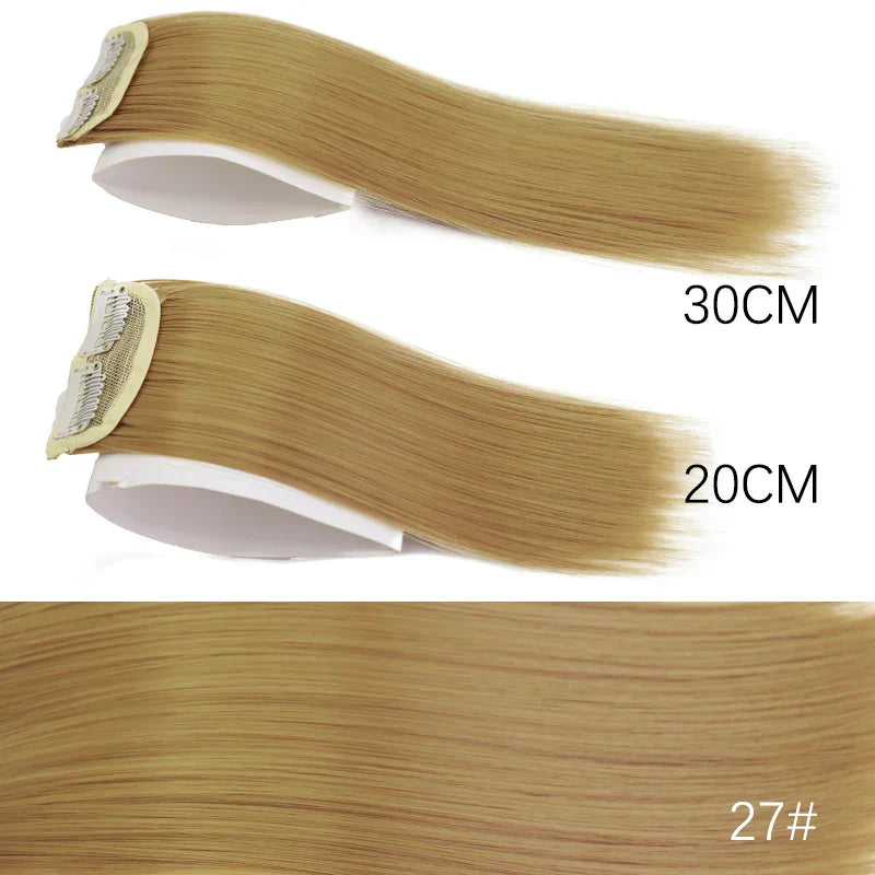 AZQUEEN Synthetic 20cm/30cm Invisible Straight Pads Clip In