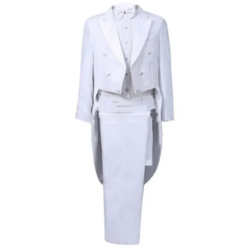 New Men's Tuxedo Suits Set Classic Formal Tailcoat