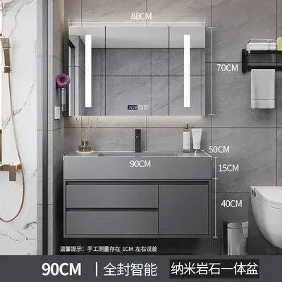 Toilet Vanity Wall Bathroom Cabinets Drawer Wall Washbasin