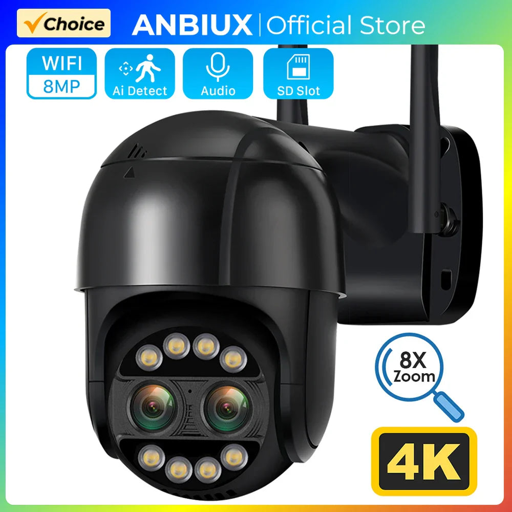 8MP 4K 2.8mm +12mm Dual Lens 8X Hybrid