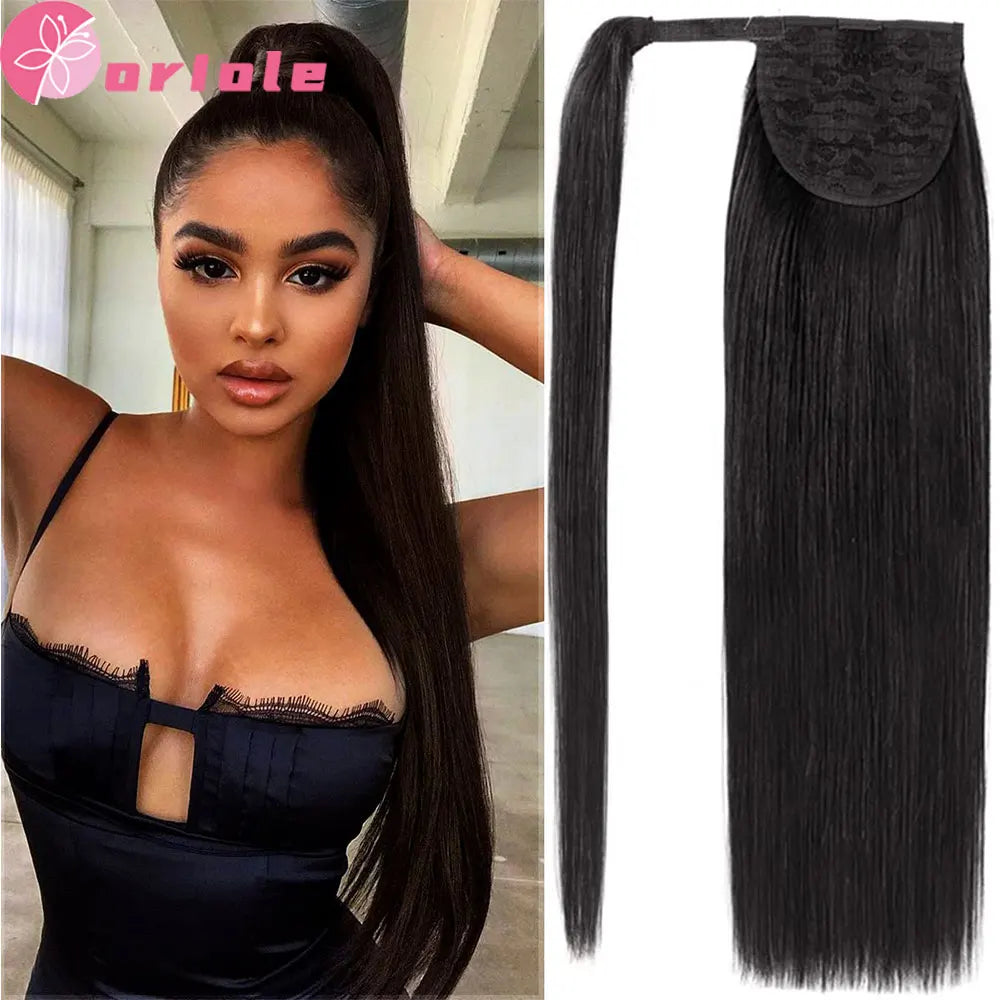 Clip in Ponytail Hair Extension Water Wave Human