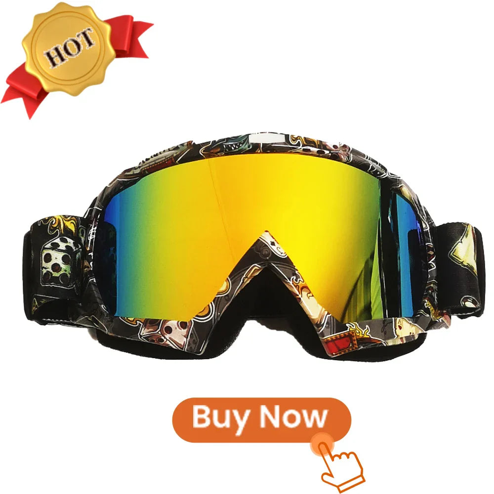 Newest Motorcycle Goggles for Men Retro Motocross Riding