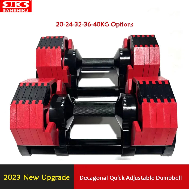 Decagonal Adjustable Dumbbells for Men and Women, New