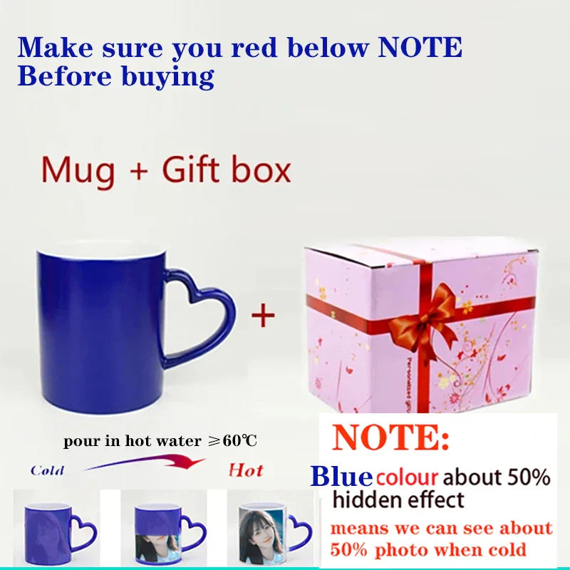 Personalised Magic Mugs Custom Colour Changing Cup Heat