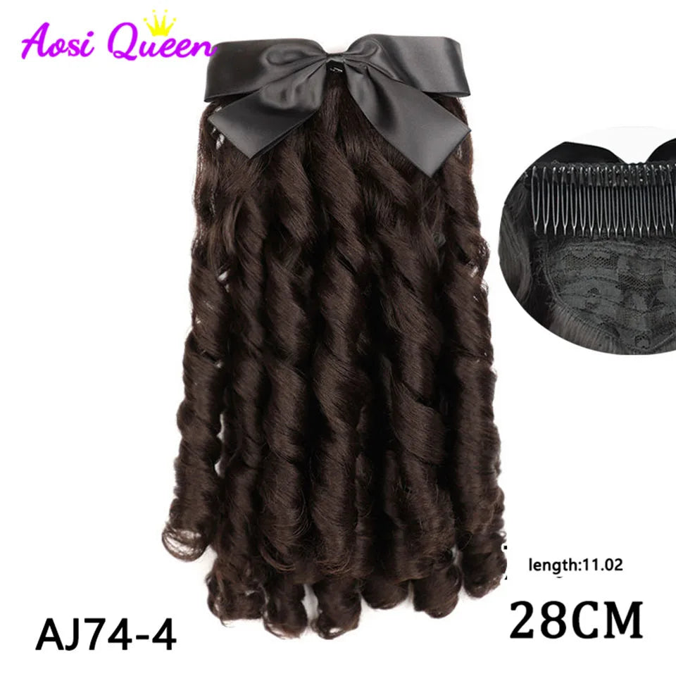 AS Synthetic Retro Ponytail with Comb Europen Princess