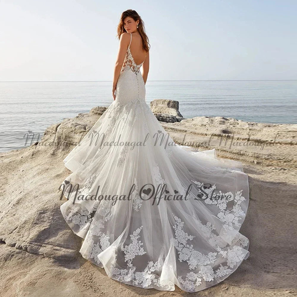 MACDUGAL Luxury Mermaid Wedding Dresses For Women Bridal