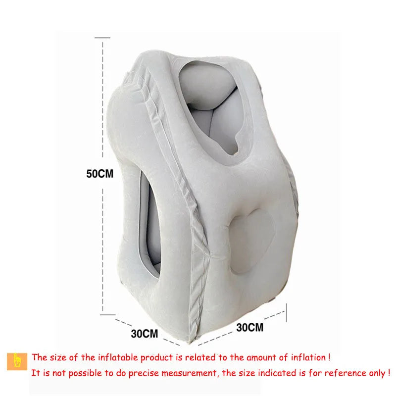 New Pattern Inflatable Travel Pillow Portable Chin Support