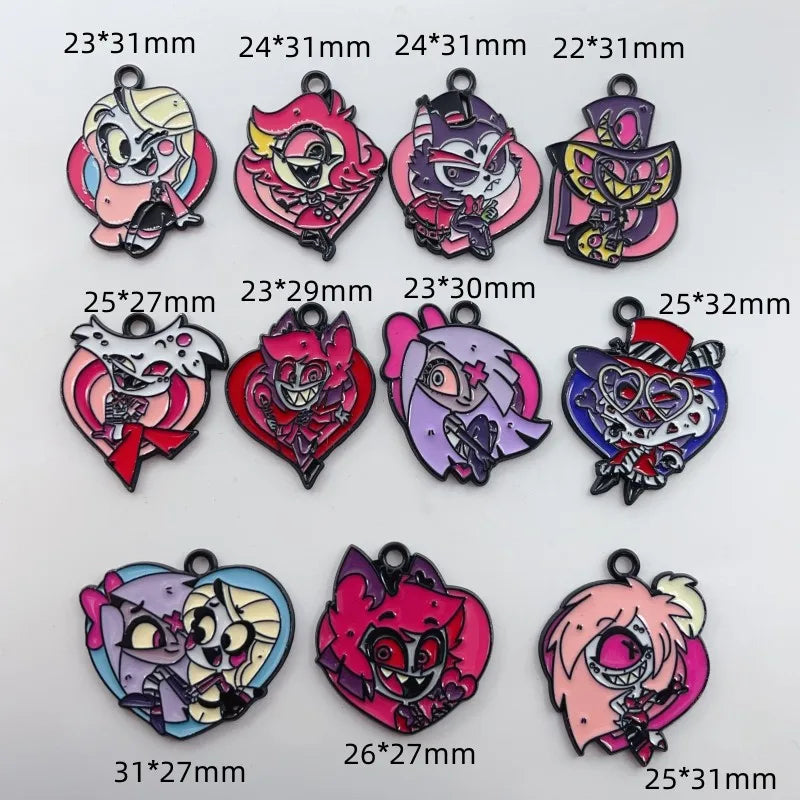 Random mixing10pcs Classic Cartoon Anime Earring Pendant DIY