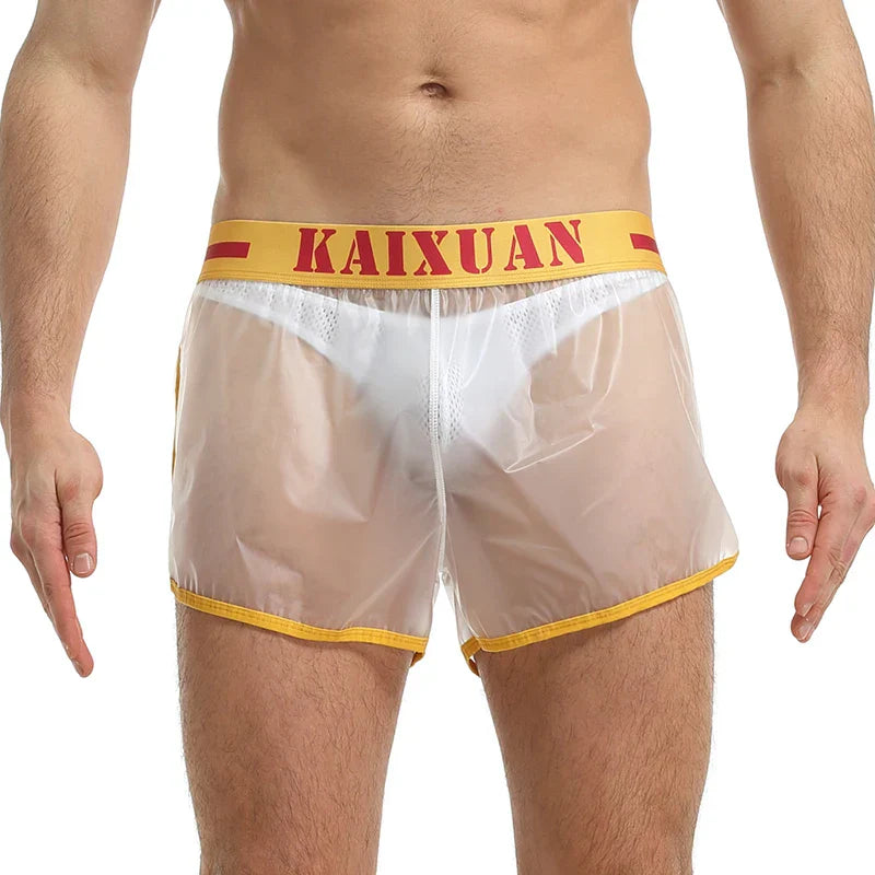 Swimwear Men Beachwear Transparent Quick Dry Waterproof Board
