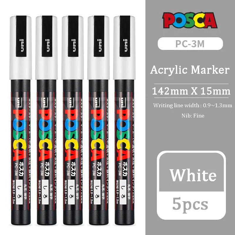 Uni Marker Pen, PC-3M Acrylic posca marcadores permanent