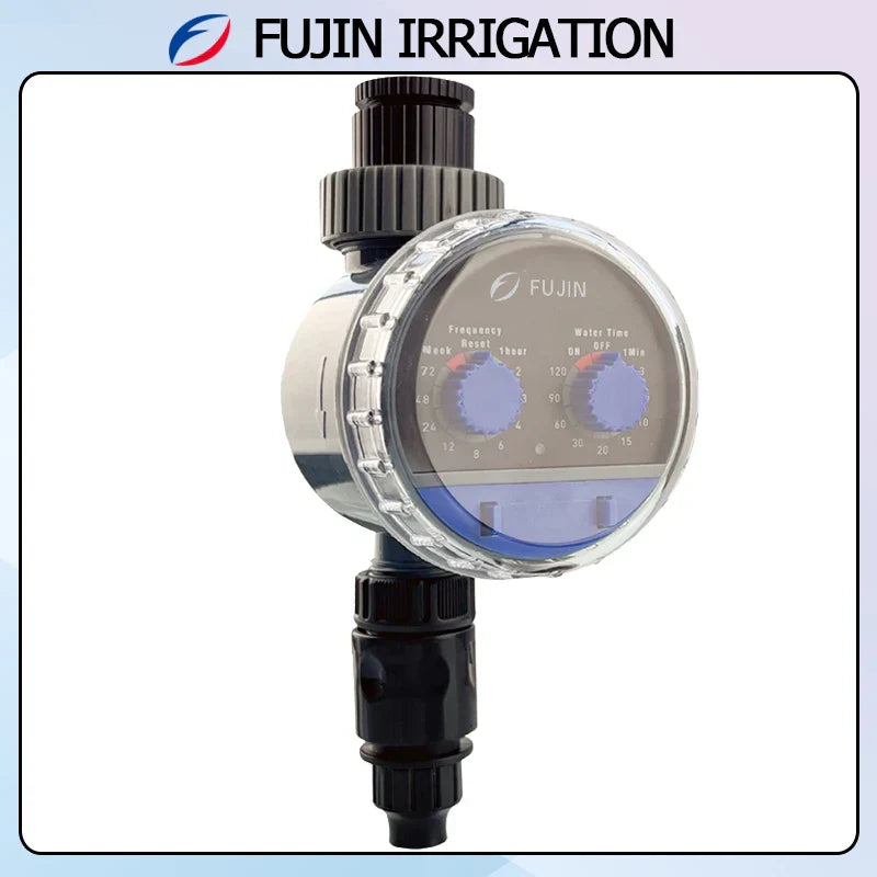 FUJIN Double-Dial Water Timer Home Garden Ball Valve