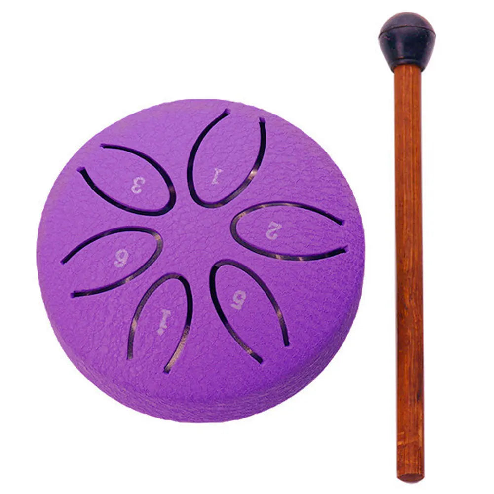 Mini Steel Tongue Drum 3 Inch 6 Notes