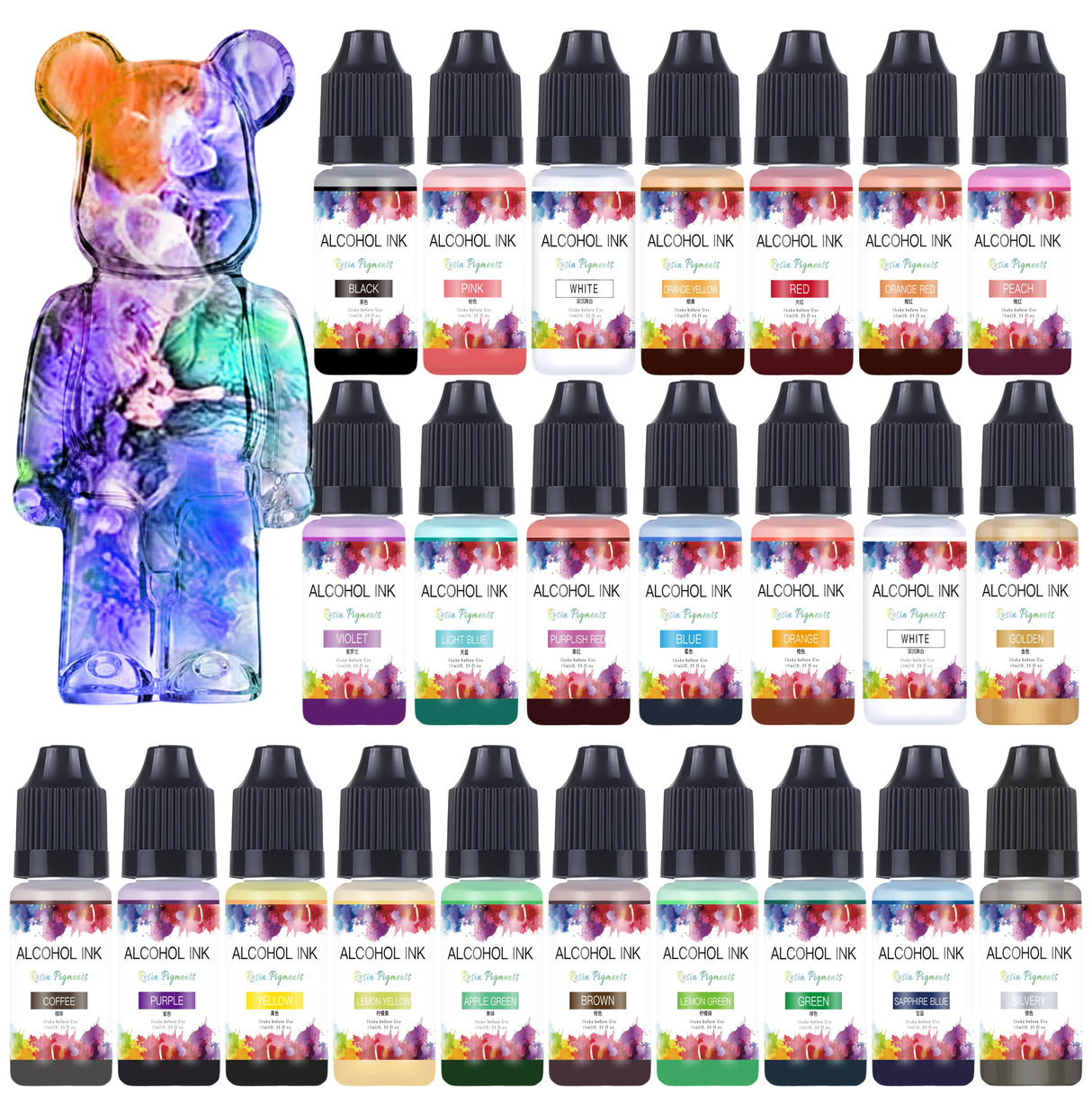 10ml 22Colors Alcohol Ink Art Epoxy Resin Diffusion