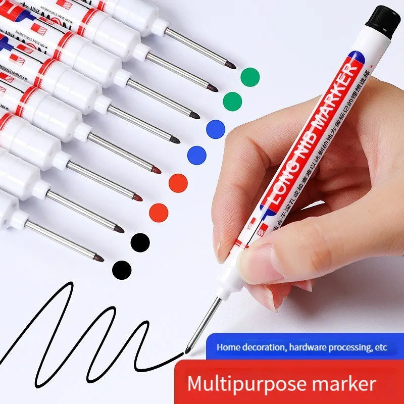 6Pcs/Set 20mm Deep Hole Long Nib Head Markers
