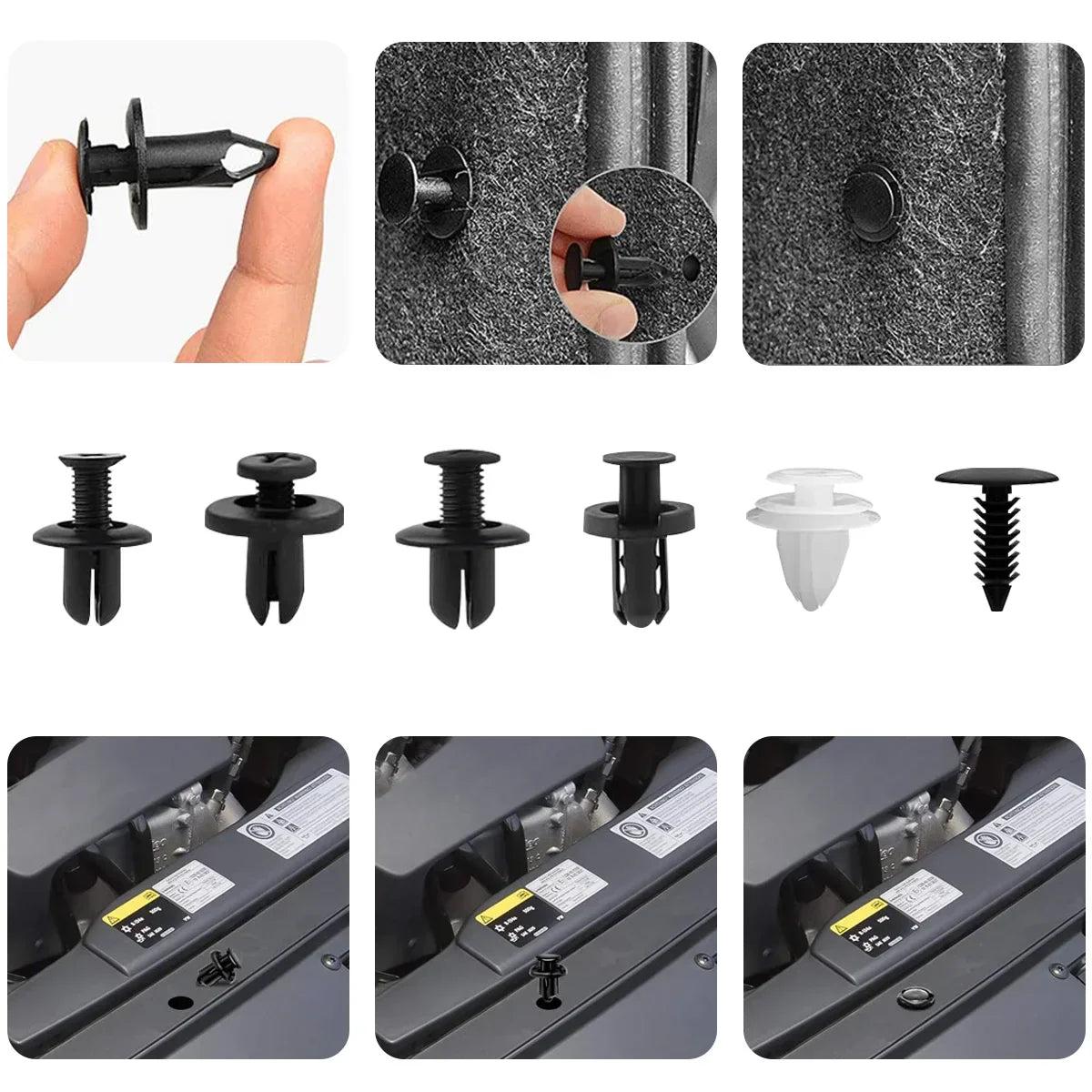 100PCS Clips Auto Fastener Car Fastener Clip Remove